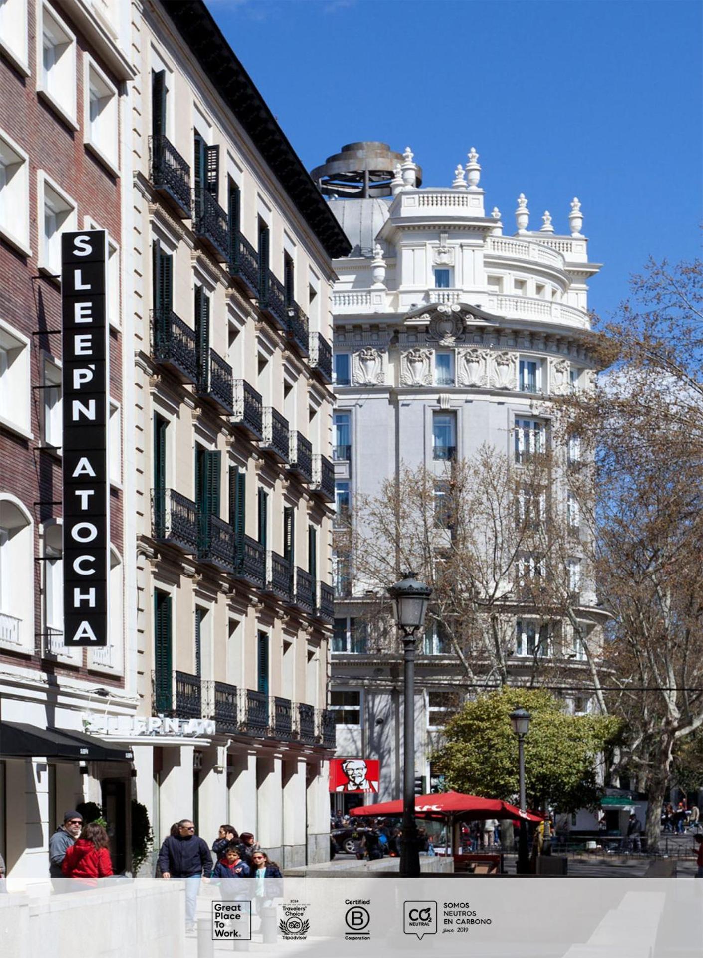 Sleep'N Atocha - B Corp Certified Hotel Madrid Exterior foto